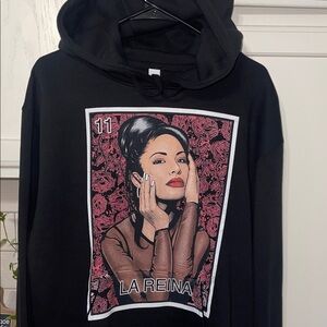 Selena La Reina Black Graphic Hoodie